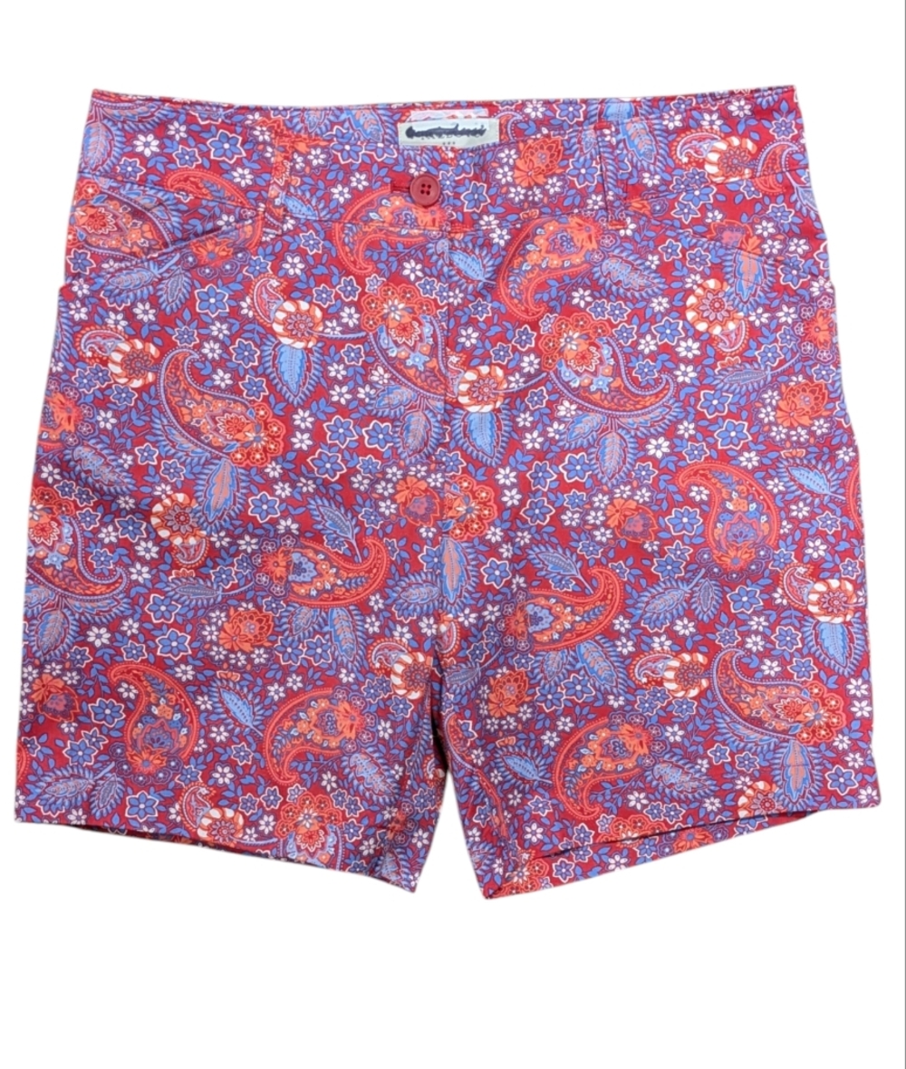 Talbots Floral Cotton 7" Inseam Shorts Size 6